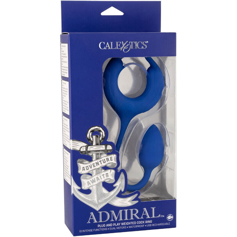 CALEXOTICS - ADMIRAL WEIGHTED COCK RING BLUE - My naughty haven #