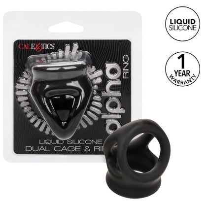 CALEXOTICS - ALPHA DUAL CAGE RING BLACK - My naughty haven #