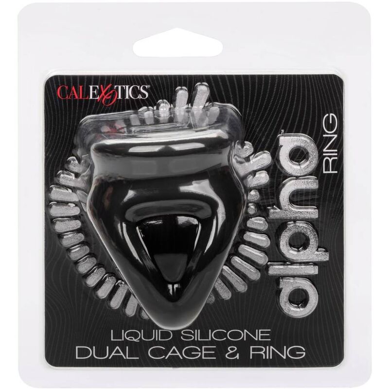 CALEXOTICS - ALPHA DUAL CAGE RING BLACK - My naughty haven #