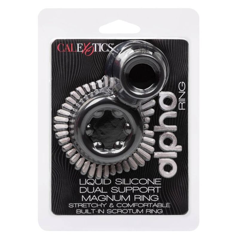 CALEXOTICS - ALPHA DUAL MAGNUM RING BLACK - My naughty haven #