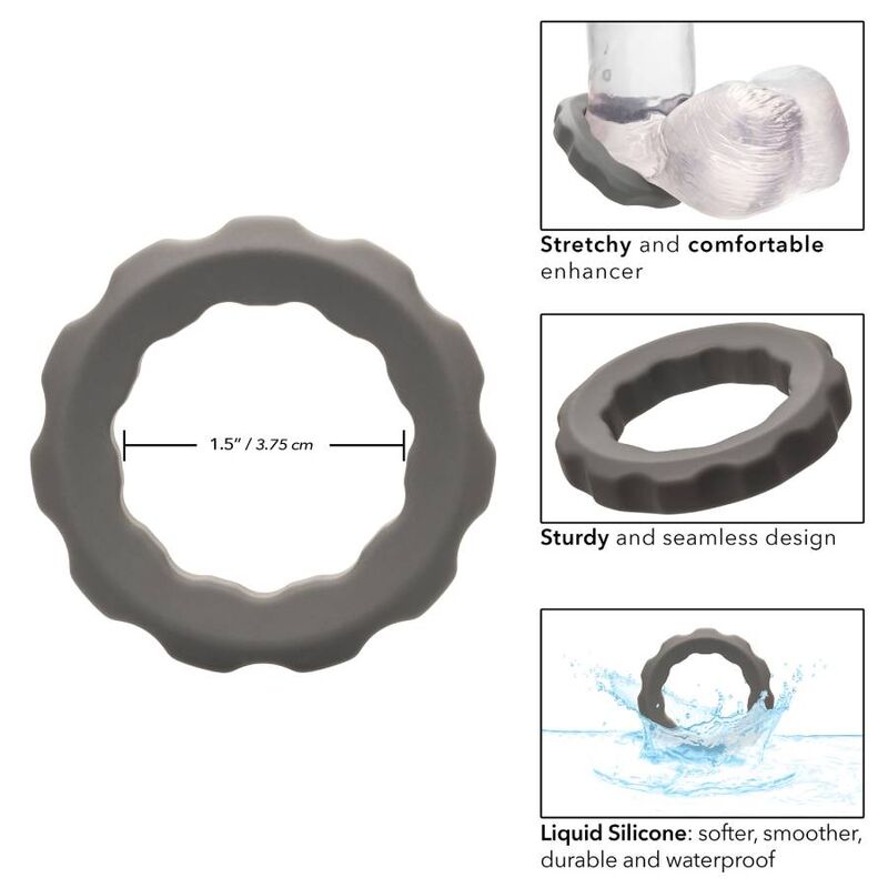 CALEXOTICS - ALPHA ERECT RING GREY - My naughty haven #