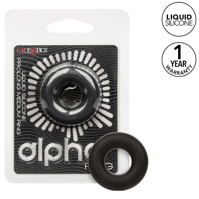 CALEXOTICS - ALPHA PROLONG MEDIUM RING BLACK - My naughty haven #