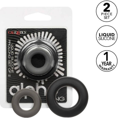CALEXOTICS - ALPHA PROLONG SET OF 2 RING GREY - My naughty haven #