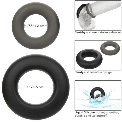 CALEXOTICS - ALPHA PROLONG SET OF 2 RING GREY - My naughty haven #
