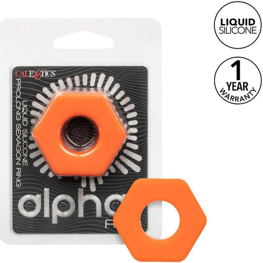 CALEXOTICS - ALPHA PROLONG SEXAGON RING ORANGE - My naughty haven #
