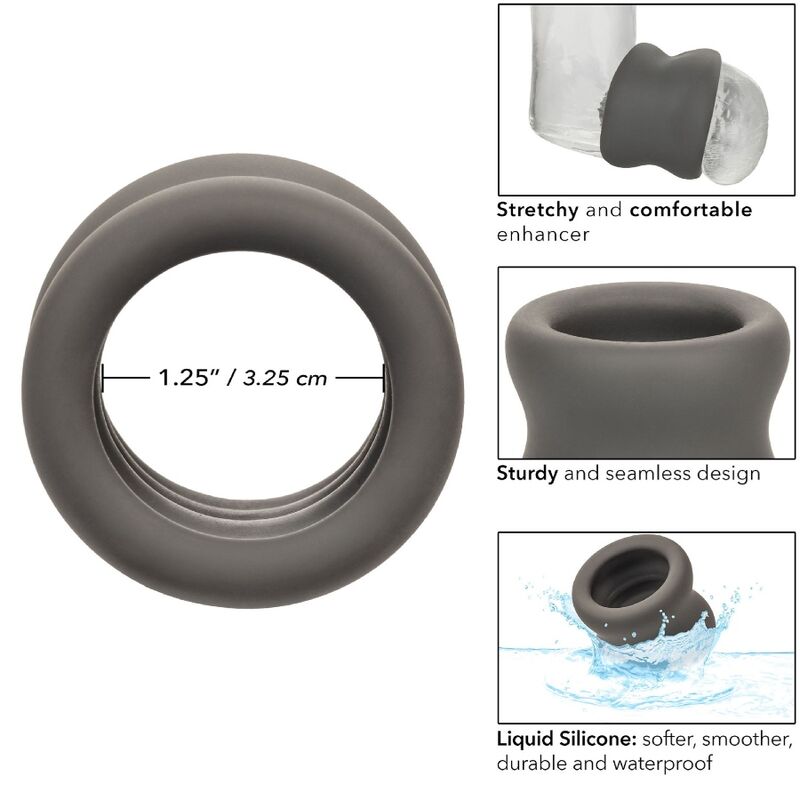 CALEXOTICS - ALPHA SCROTUM STRETCHING RING BLACK - My naughty haven #