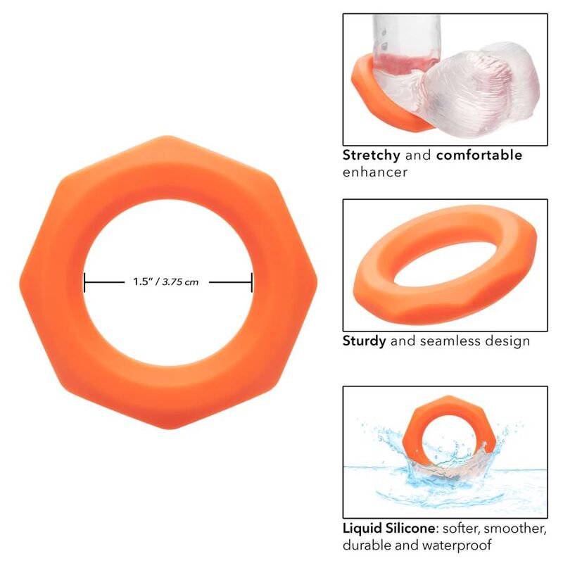 CALEXOTICS - ALPHA SEXAGON RING ORANGE - My naughty haven #