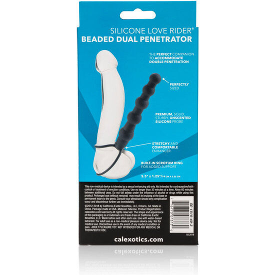 CALEXOTICS - BEADED DUAL PENETRATOR BLACK - My naughty haven #