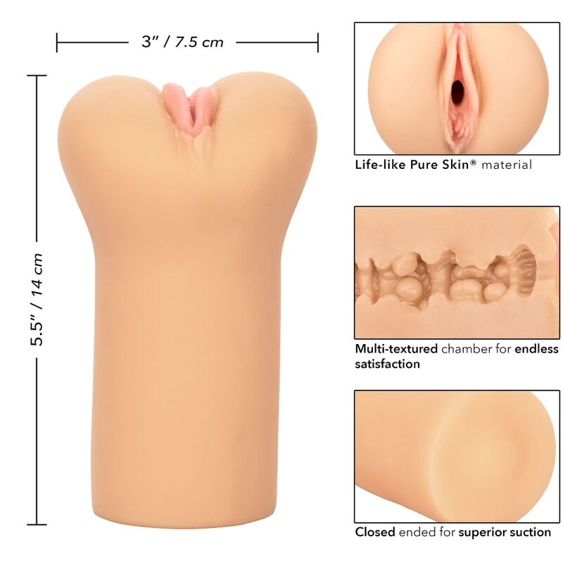 CALEXOTICS - BOUNDLESS VULVA STROKER LIGHT SKIN - My naughty haven #