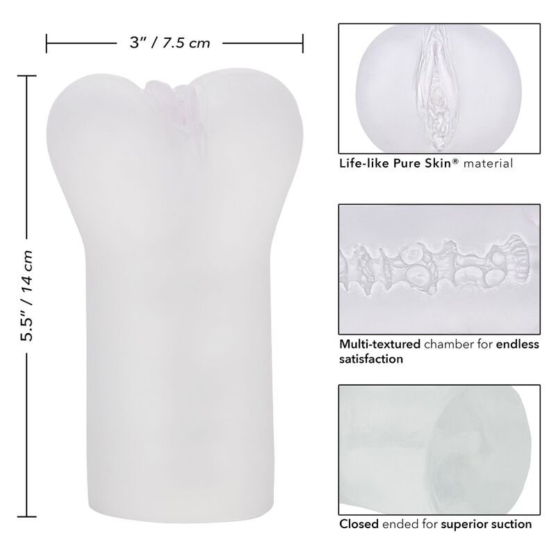 CALEXOTICS - BOUNDLESS VULVA STROKER TRANSPARENT - My naughty haven #