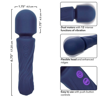 CALEXOTICS - CHARISMA ALLURE MASSAGER DUAL MOTORS 12 FUNCTIONS 17.25 CM X 4.5 CM PURPLE - My naughty haven #