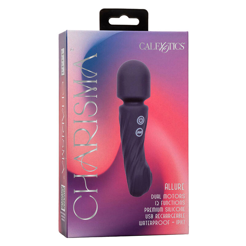 CALEXOTICS - CHARISMA ALLURE MASSAGER DUAL MOTORS 12 FUNCTIONS 17.25 CM X 4.5 CM PURPLE - My naughty haven #