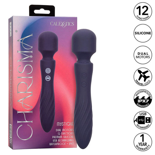 CALEXOTICS - CHARISMA MYSTIQUE MASSAGER DUAL MOTORS 12 FUNCTIONS 20,5 CM X 4.5 CM PURPLE - My naughty haven #