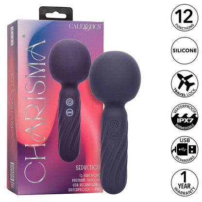 CALEXOTICS - CHARISMA SEDUCTION MASSAGER 12 FUNCTIONS 17.75 CM X 6.25 CM PURPLE - My naughty haven #