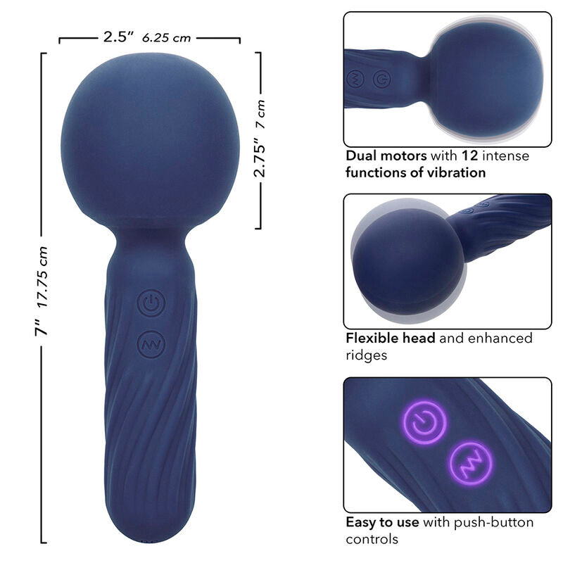 CALEXOTICS - CHARISMA SEDUCTION MASSAGER 12 FUNCTIONS 17.75 CM X 6.25 CM PURPLE - My naughty haven #