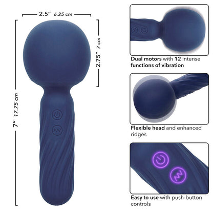 CALEXOTICS - CHARISMA SEDUCTION MASSAGER 12 FUNCTIONS 17.75 CM X 6.25 CM PURPLE - My naughty haven #