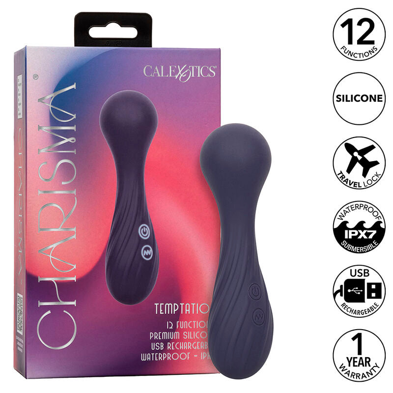 CALEXOTICS - CHARISMA TEMPTATION MASSAGER 12 FUNCTIONS PURPLE - My naughty haven #
