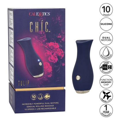 CALEXOTICS - CHIC TULIP MASAJEADOR - AZUL - My naughty haven #