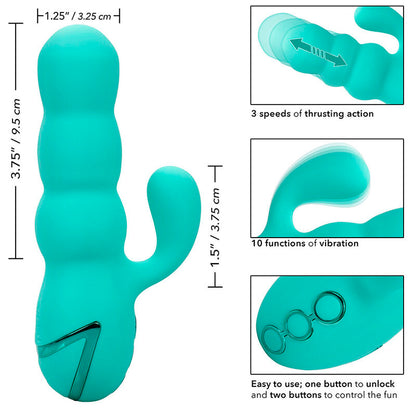 CALEXOTICS - DEL MAR DIVA VIBRATOR RABBIR AQUA GREEN BY CALIFORNIA DREAMING - My naughty haven #