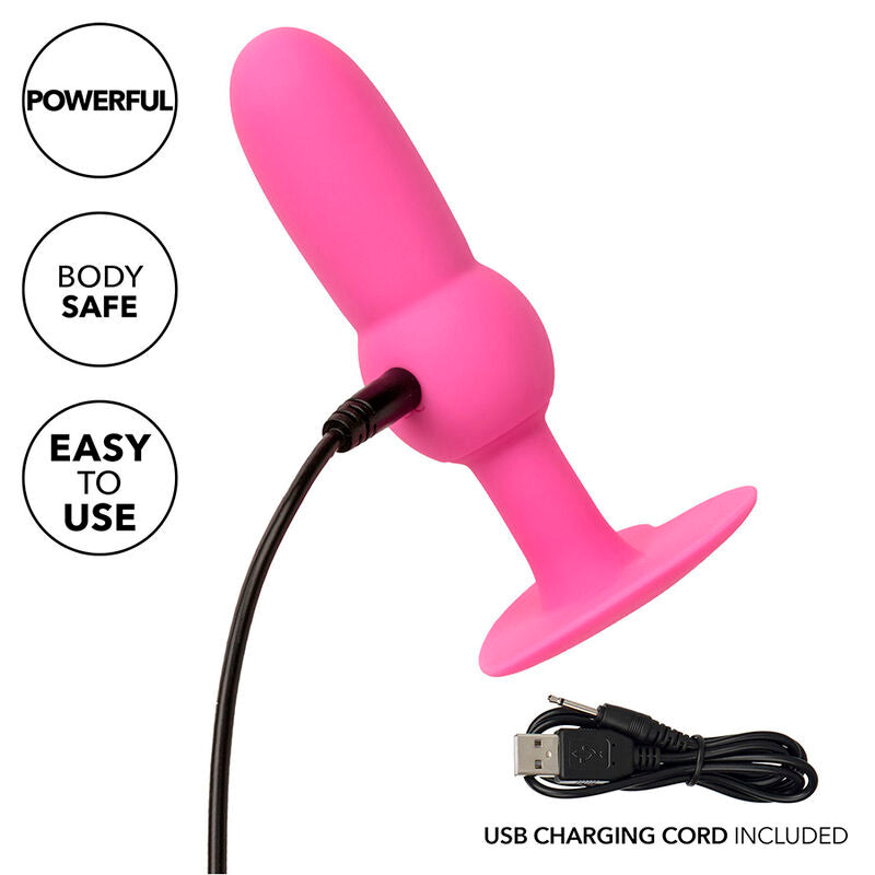 CALEXOTICS - FIRST TIME ANAL PLUG BEADED PROBE 10 VIBRATIONS PINK - My naughty haven #