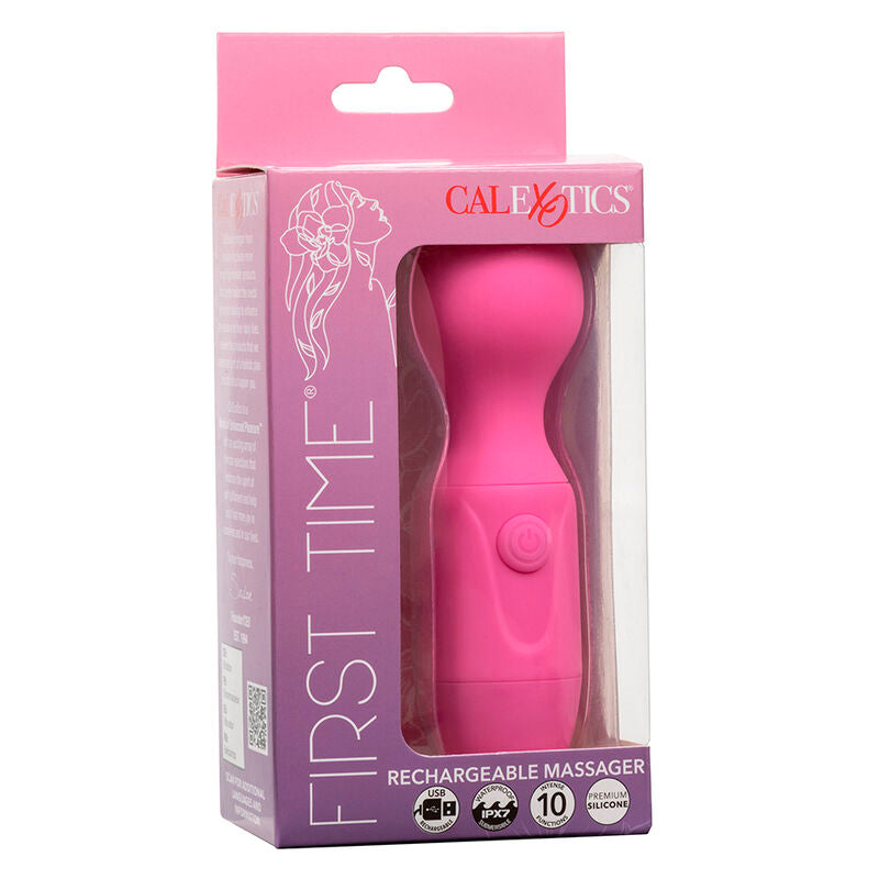 CALEXOTICS - FIRST TIME RECHARGEABLE MASSAGER 10 VIBRATIONS PINK - My naughty haven #