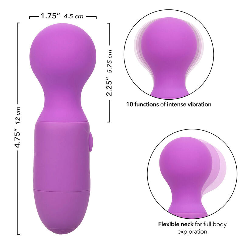 CALEXOTICS - FIRST TIME RECHARGEABLE MASSAGER 10 VIBRATIONS PURPLE - My naughty haven #