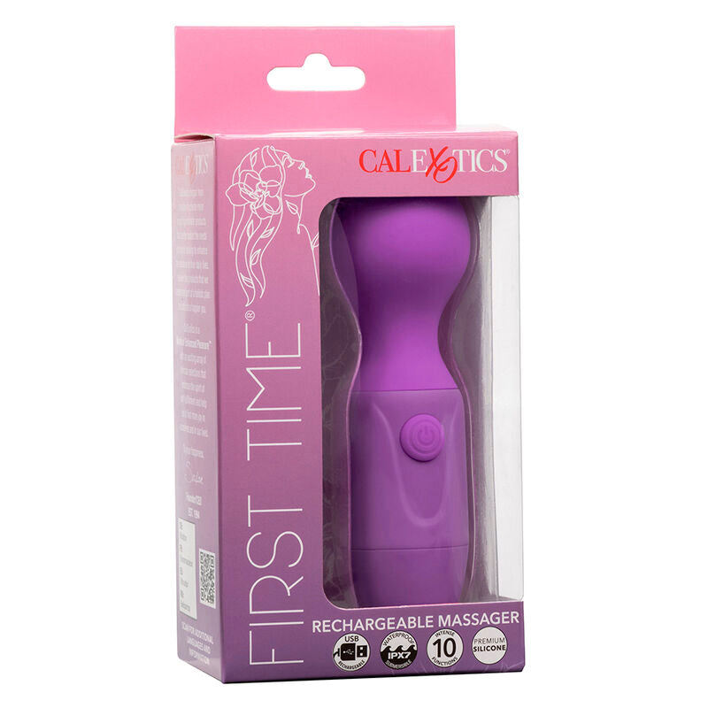 CALEXOTICS - FIRST TIME RECHARGEABLE MASSAGER 10 VIBRATIONS PURPLE - My naughty haven #