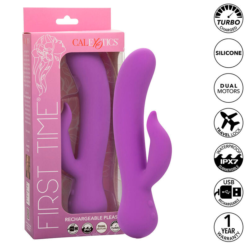 CALEXOTICS - FIRST TIME VIBRATOR PLEASER RECHARGEABLE PURPLE - My naughty haven #
