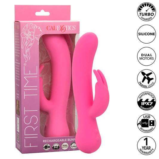 CALEXOTICS - FIRST TIME VIBRATOR RABBIT RECHARGEABLE PINK - My naughty haven #