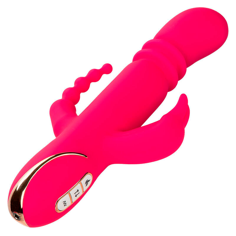 CALEXOTICS - JACK FANTASY TRIPLE HEATED VIBRATOR RABBIT PINK - My naughty haven #