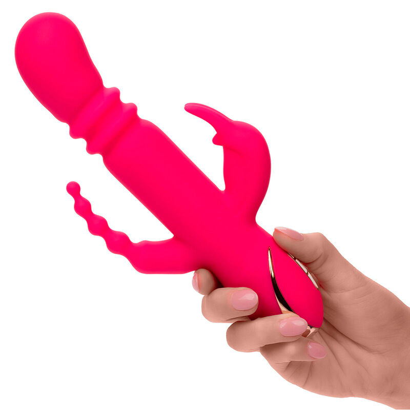 CALEXOTICS - JACK FANTASY TRIPLE HEATED VIBRATOR RABBIT PINK - My naughty haven #