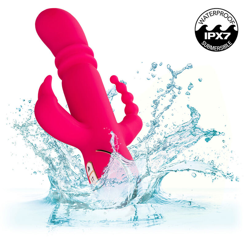 CALEXOTICS - JACK FANTASY TRIPLE HEATED VIBRATOR RABBIT PINK - My naughty haven #