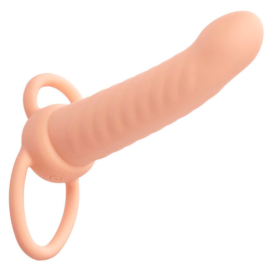 CALEXOTICS - MAXX RIBBED DUAL PENETRATOR 10 VIBRATIONS FLESH - My naughty haven #