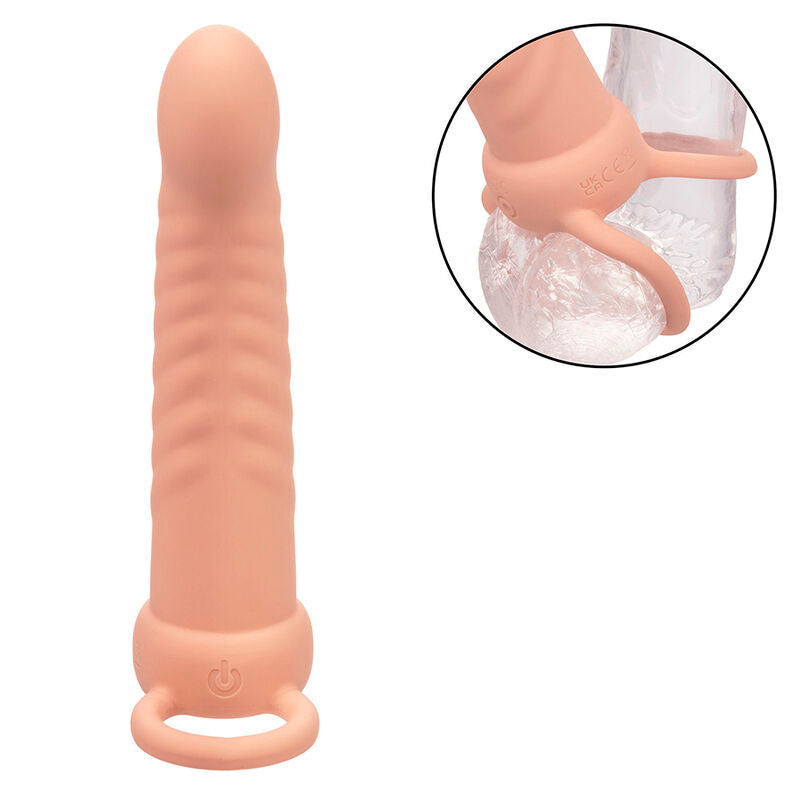CALEXOTICS - MAXX RIBBED DUAL PENETRATOR 10 VIBRATIONS FLESH - My naughty haven #