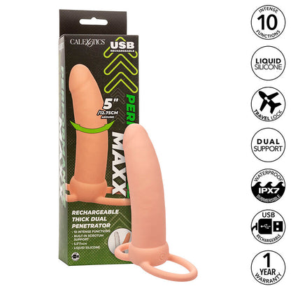 CALEXOTICS - MAXX THICK DUAL PENETRATOR 10 VIBRATIONS FLESH - My naughty haven #