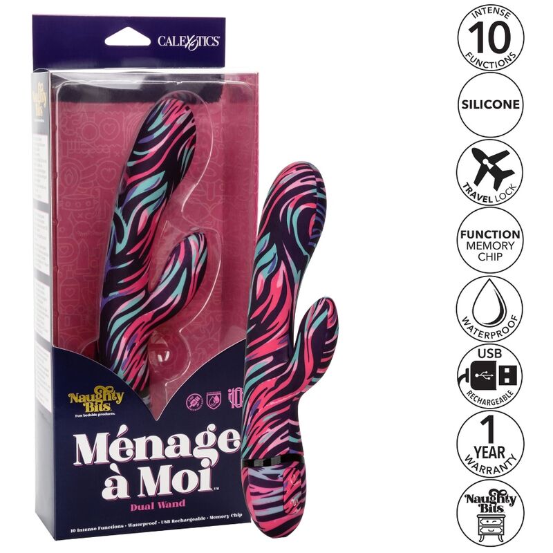 CALEXOTICS - MENAGE A MOI DUAL WAND VIBRATOR - My naughty haven #