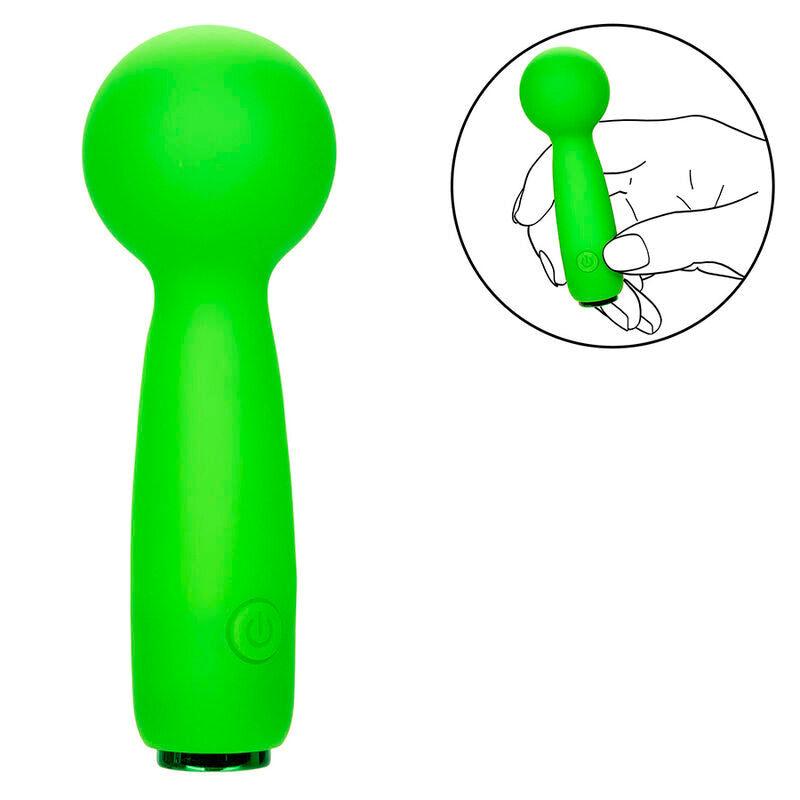CALEXOTICS - NEON VIBES THE BUBBLY VIBE MINI MASSAGER 10 VIBRATIONS GREEN - My naughty haven #