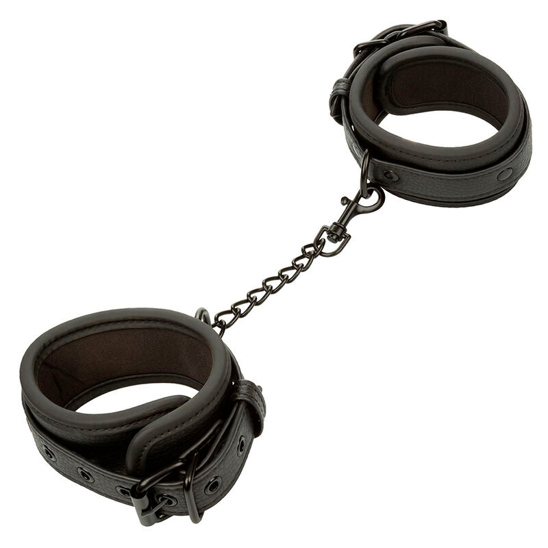 CALEXOTICS - NOCTURNAL ANKLE CUFFS LEATHER ADJUSTABLE BLACK - My naughty haven #