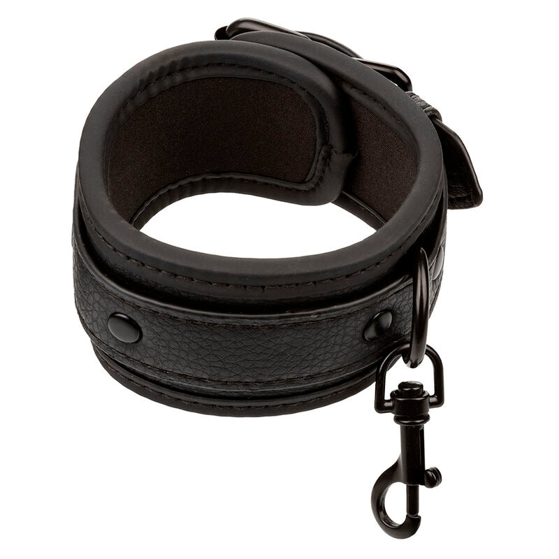 CALEXOTICS - NOCTURNAL ANKLE CUFFS LEATHER ADJUSTABLE BLACK - My naughty haven #