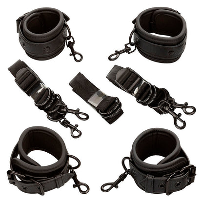 CALEXOTICS - NOCTURNAL BED RESTRAINTS LEATHER ADJUSTABLE BLACK - My naughty haven #