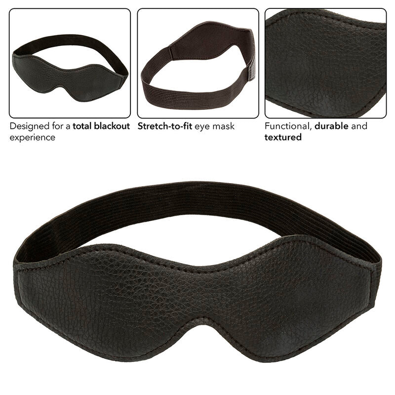 CALEXOTICS - NOCTURNAL EYE MASK PVC LEATHER BLACK - My naughty haven #