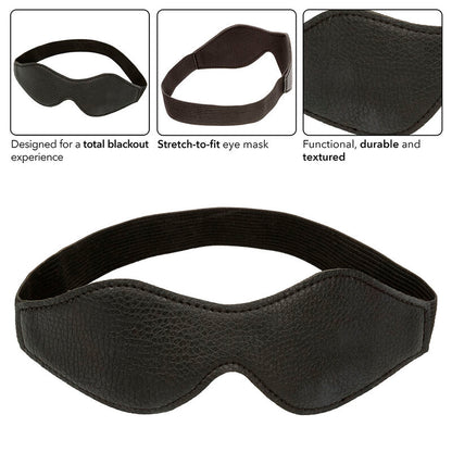CALEXOTICS - NOCTURNAL EYE MASK PVC LEATHER BLACK - My naughty haven #