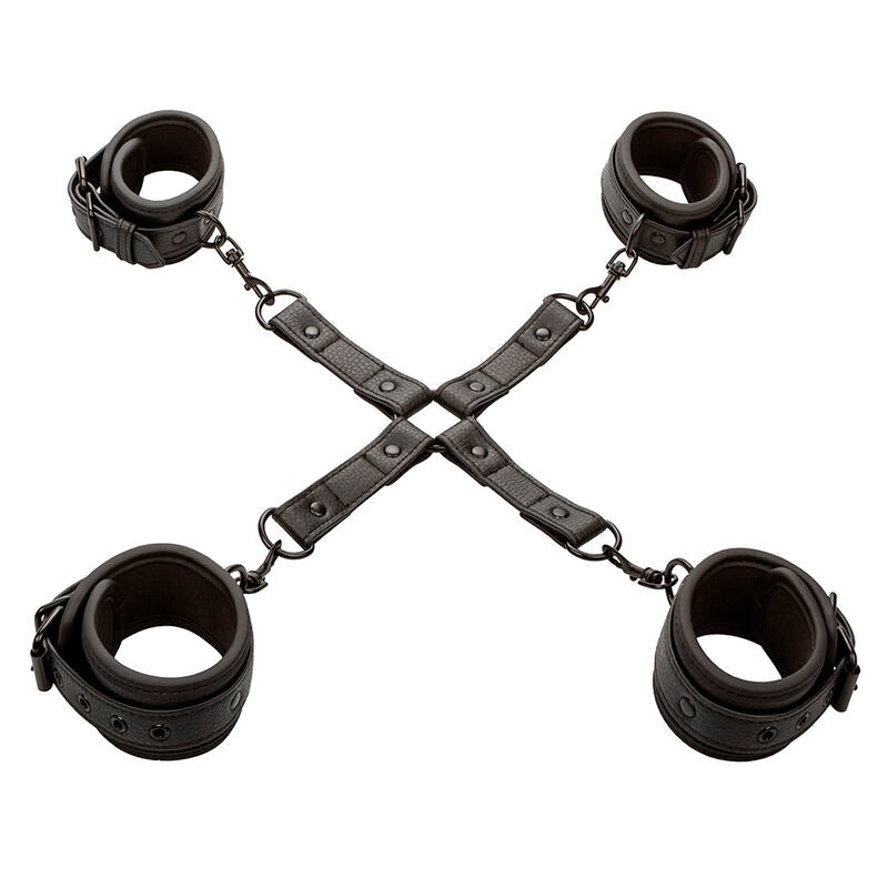 CALEXOTICS - NOCTURNAL HOG TIE CONNECTOR CUERO AJUSTABLE BLACK - My naughty haven #