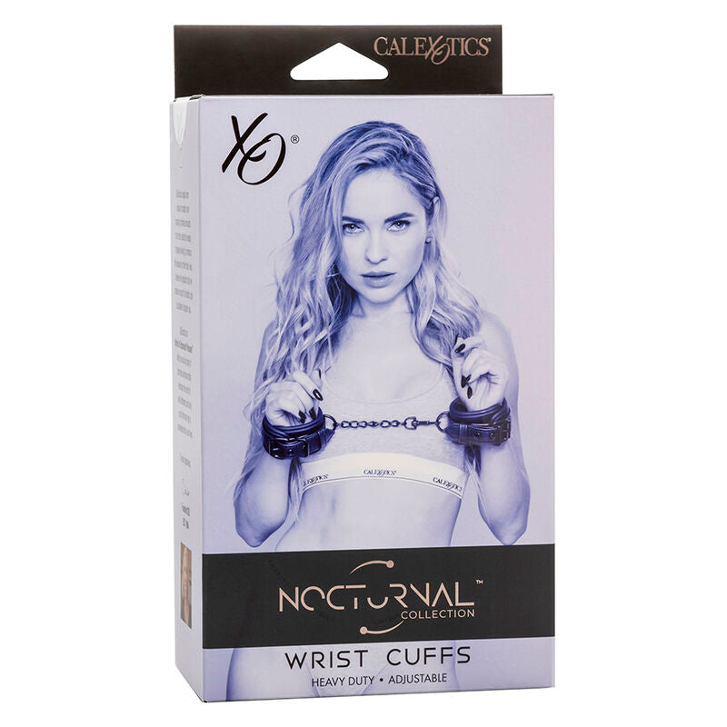 CALEXOTICS - NOCTURNAL LEATHER WRIST CUFFS ADJUSTABLE BLACK - My naughty haven #