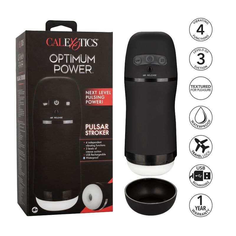 CALEXOTICS - OPTIMUM POWER VIBRATING SUCTION MASTURBATOR - My naughty haven #