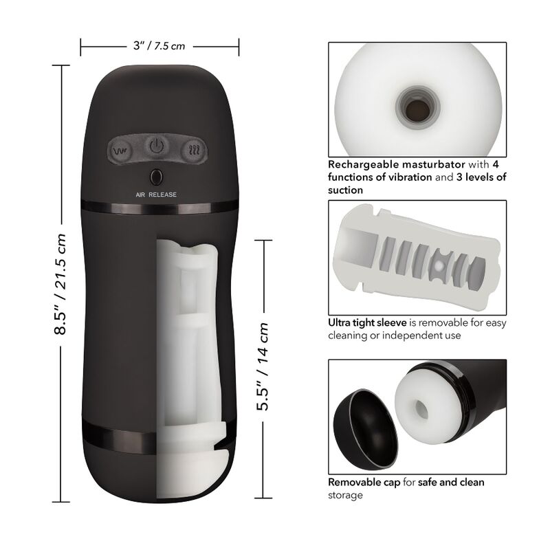 CALEXOTICS - OPTIMUM POWER VIBRATING SUCTION MASTURBATOR - My naughty haven #