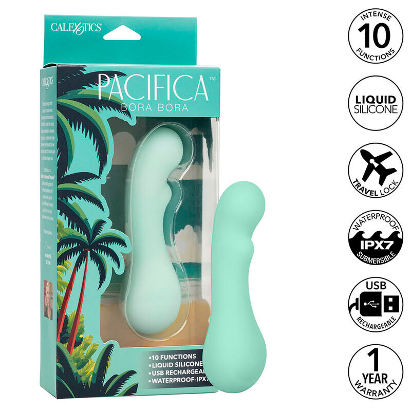 CALEXOTICS - PACIFICA BORA BORA ESTIMULATOR G SPOT 10 VIBRATIONS AQUA - My naughty haven #