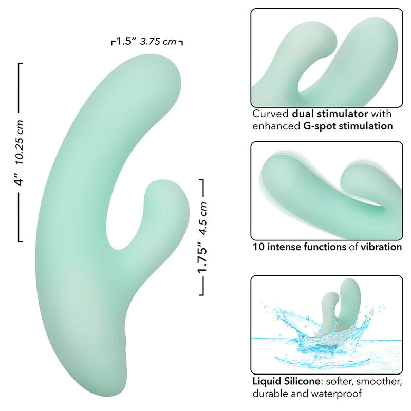 CALEXOTICS - PACIFICA FIJI VIBRATOR & ESTIMULATOR G SPOT 10 VIBRATIONS AQUA - My naughty haven #