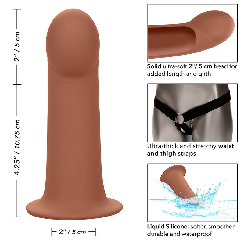 CALEXOTICS - PERFORMANCE MAXX EXTENSION WITH HARNESS BROWN SKIN - My naughty haven #