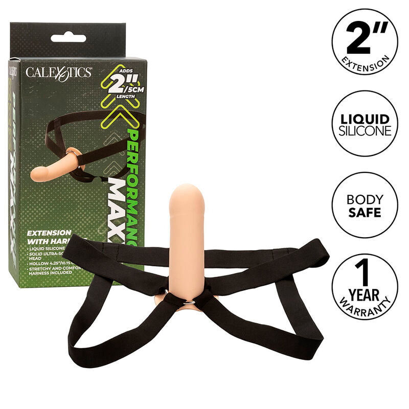 CALEXOTICS - PERFORMANCE MAXX EXTENSION WITH HARNESS LIGHT SKIN - My naughty haven #